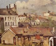 Paul Cezanne Roofs painting